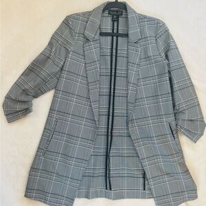 Rachel Zoe Gray Plaid Blazer